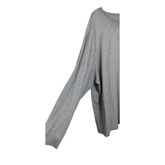 M699) Carhartt Men's Heather Gray Loose Fit Long Sleeve Crewneck Pocket Tee 4XL - Picture 2 of 8